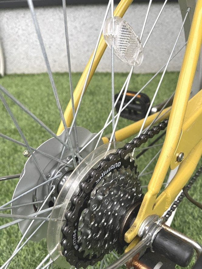 イエロー　シティサイクル　自転車　ママチャリ　軽快車　千葉市若葉区引取り限定