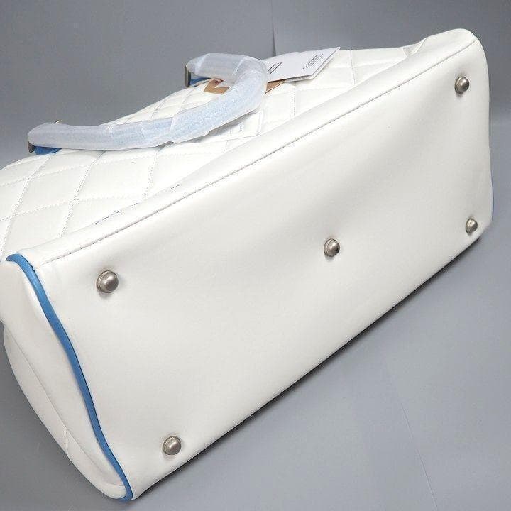 新品 オノフ ゴルフ ボストンバッグ シューズ収納ポケット付き 白/青