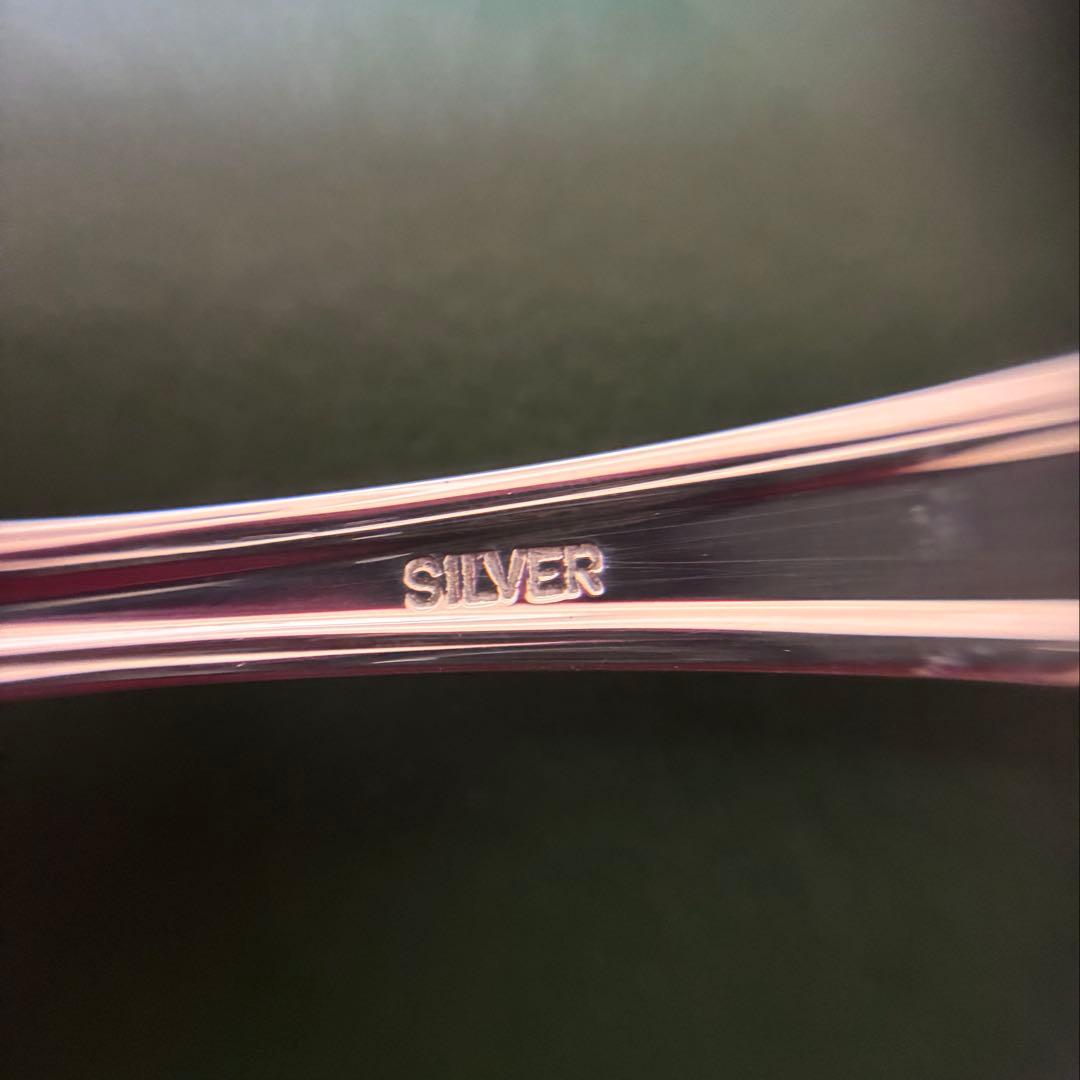 装飾的な柄の銀スプーン6本セット