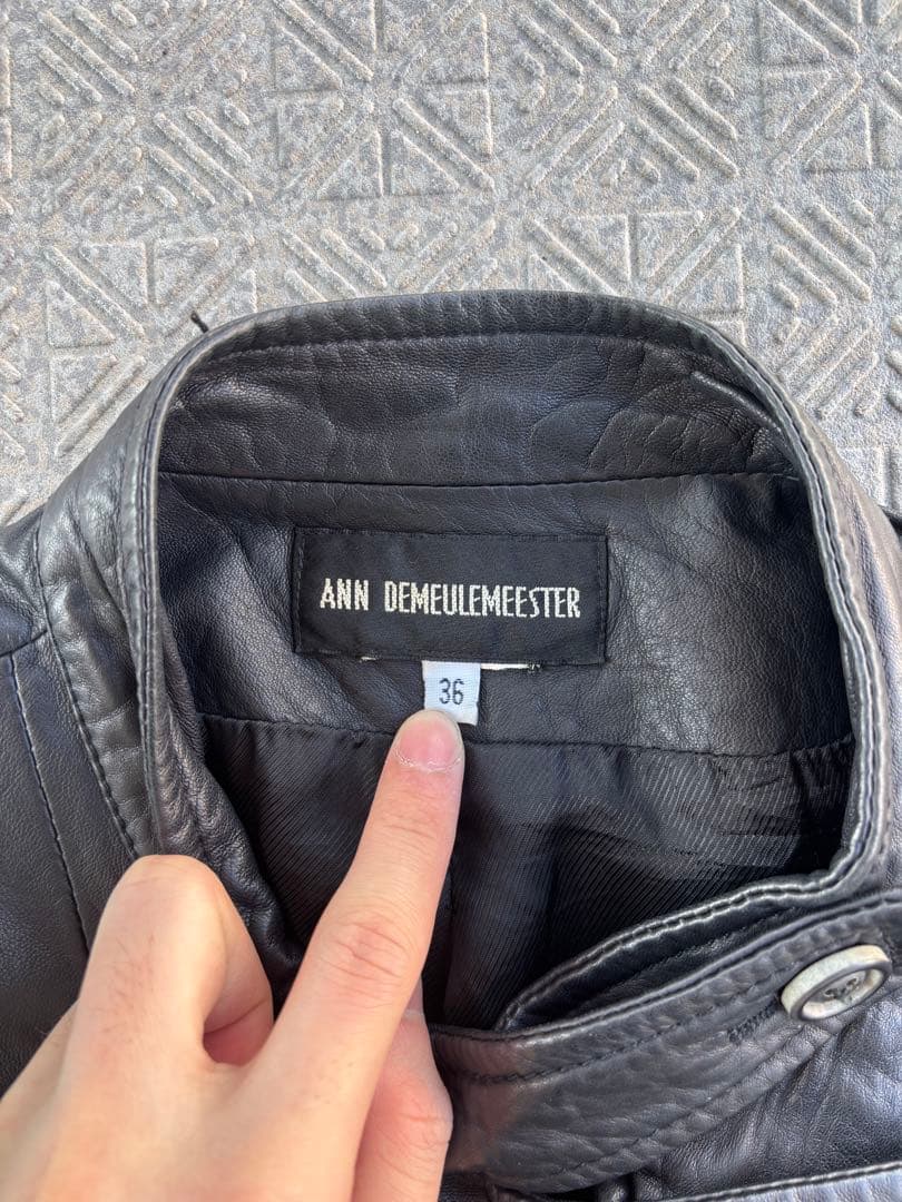 Ann Demeulemeester ラムレザー ライダース ジャケット　36