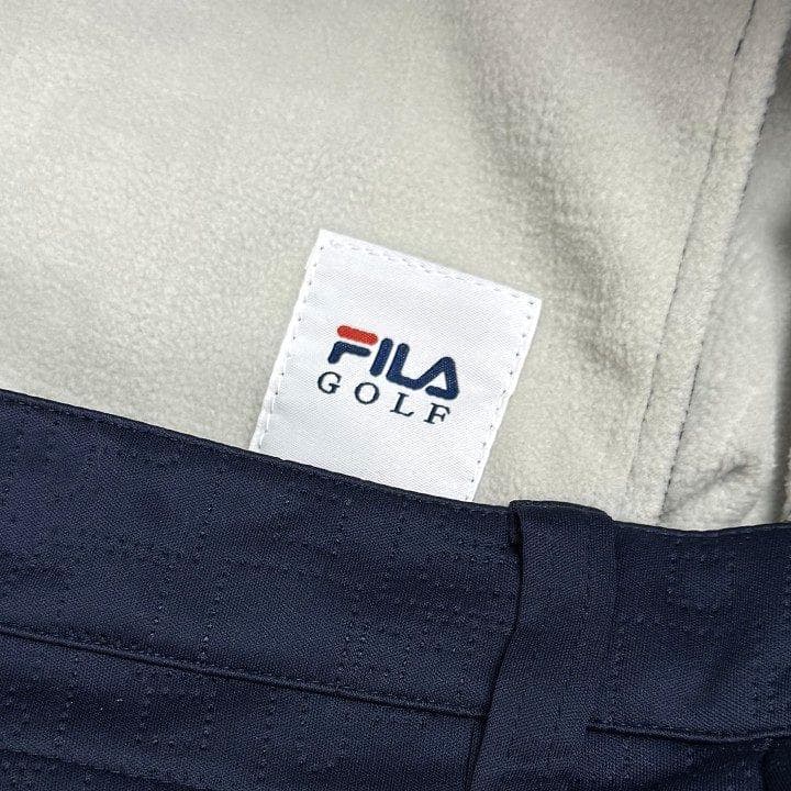 新品 フィラ ゴルフ 高周波キルト 3層ボンディング パンツ フリース 紺 82