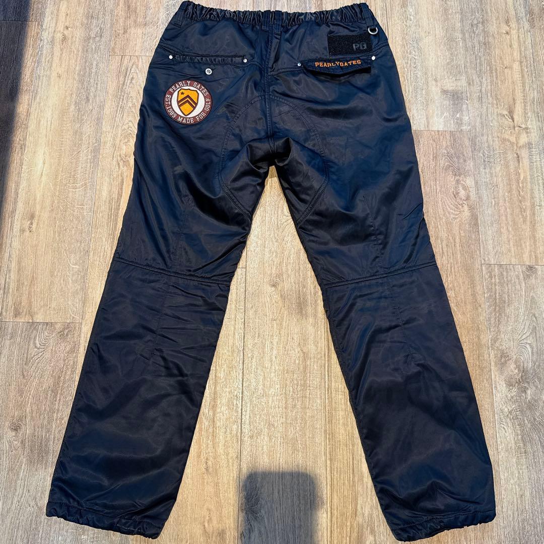 【中古美品】パーリーゲイツ　暖パンツ　中綿入り　ブラック　メンズパンツ　サイズ6