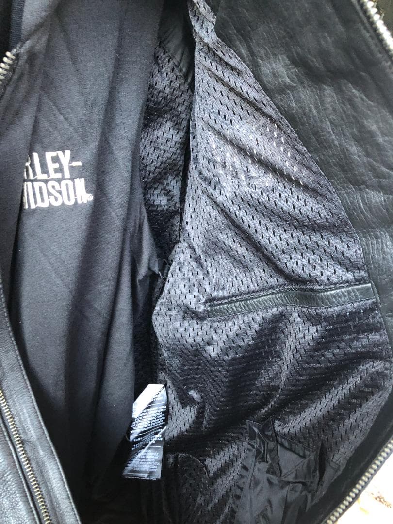 新品 Harley-Davidsonフード付きライダースレザージャケット 2XL