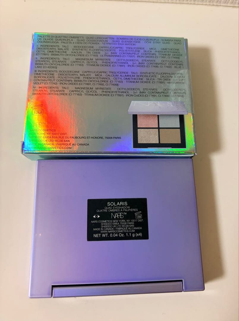 NARS holiday collection クワッドアイシャドー限定品