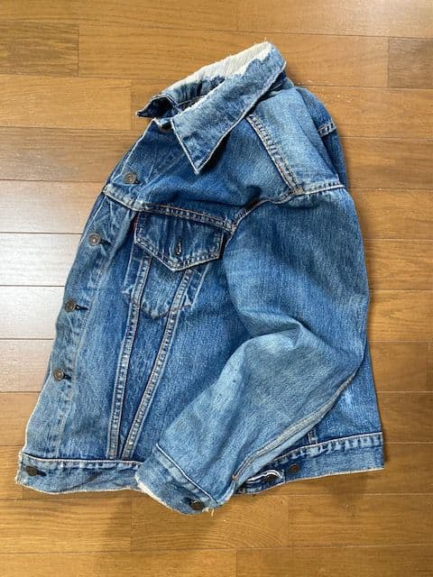 70s リーバイス70505 BIGE グランジデニム　サイズ42