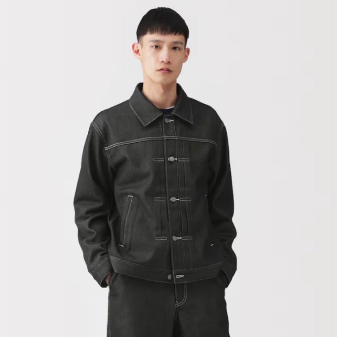 MUJI Labo 紳士 再生ポリエステルデニムジャケットLサイズ