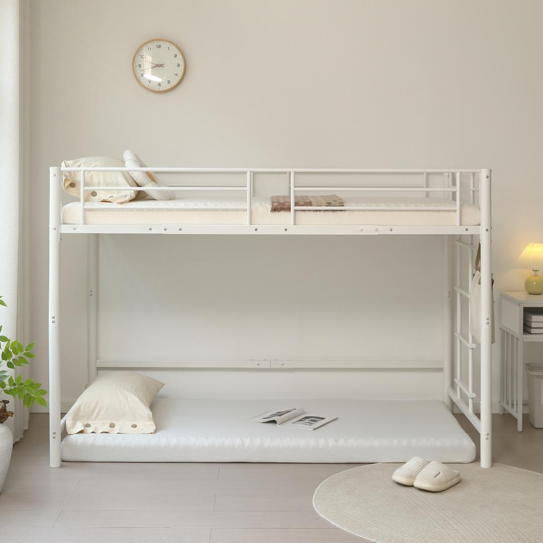 限定価格！ロフトベッド【S・シングル】 高さ140cmロータイプ WHITE