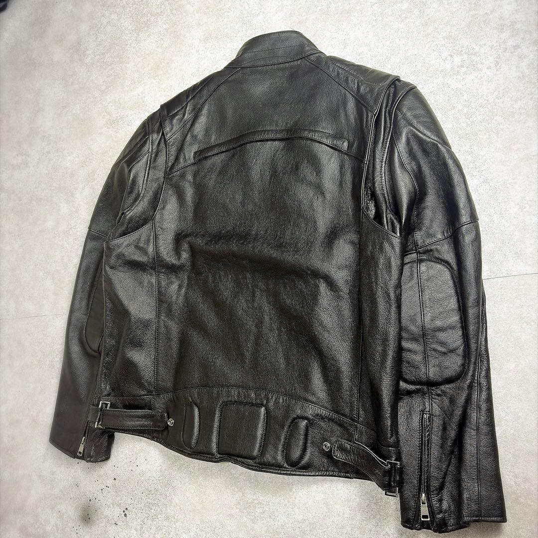 ト*ン様 カウレザー シングルライダース 本革 レザージャケット 4XL 大きい