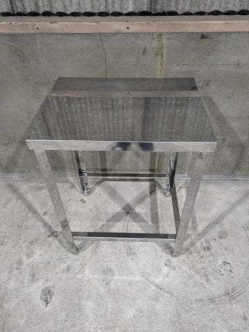 ステンレス作業台 厨房 中古 W450×D600×H800 三方枠 サーバー台