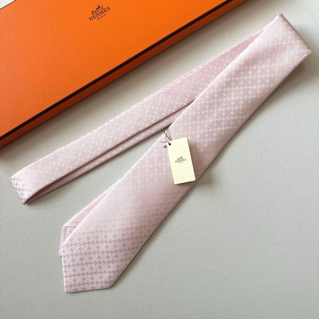 エルメス ネクタイ H織りタイ 7 cm 《ニューH》 新品 未使用