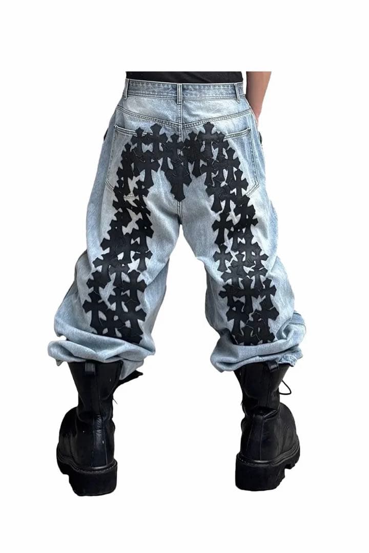 パンツ Chrome Hearts x evisu scam collab denim