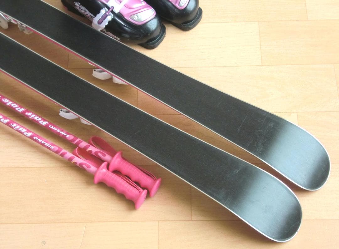 ■■送料無料■子供用スキーフルセット■板110靴21■WAX済■女の子■■