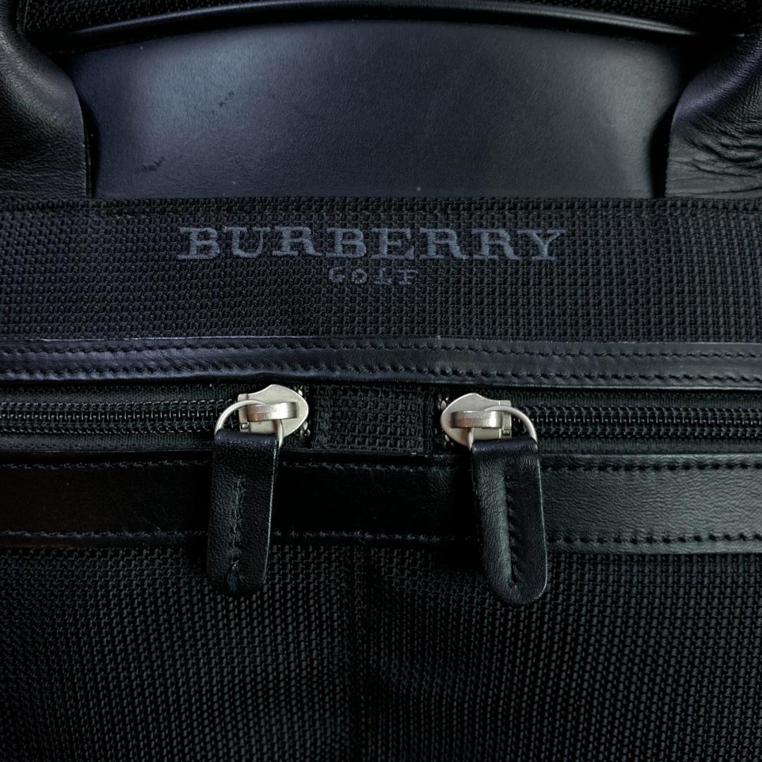 バーバリーゴルフ 2way ボストンバッグ ブラック ロゴ　大容量