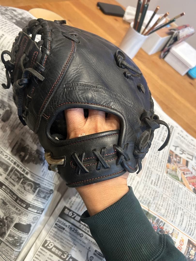 Mizuno 軟式グローブ 黒　※左利き用