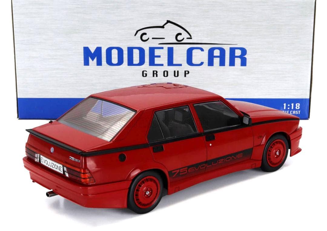 MCG 1/18 アルファロメオ75 ターボ エボルツィオーネ 1987 レッド