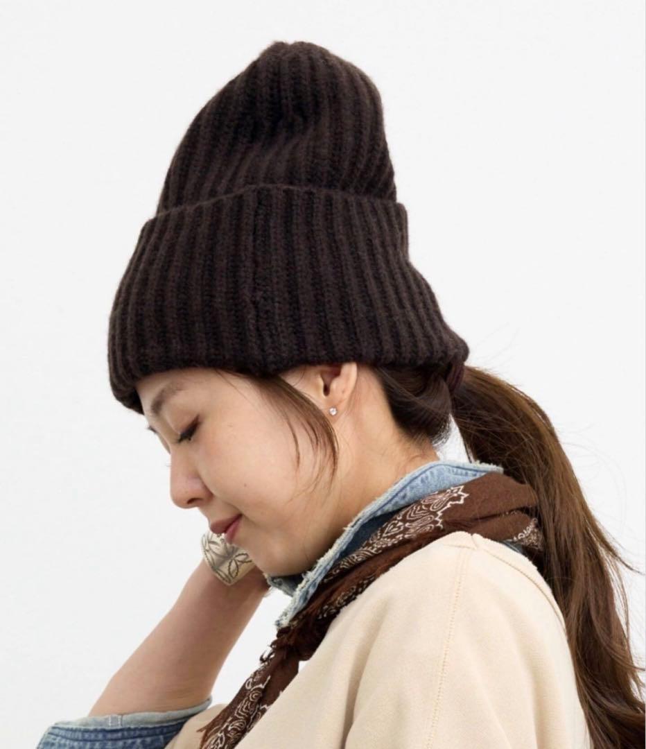 L'Appartement ニットキャップ　ブラウン　タグ付き新品