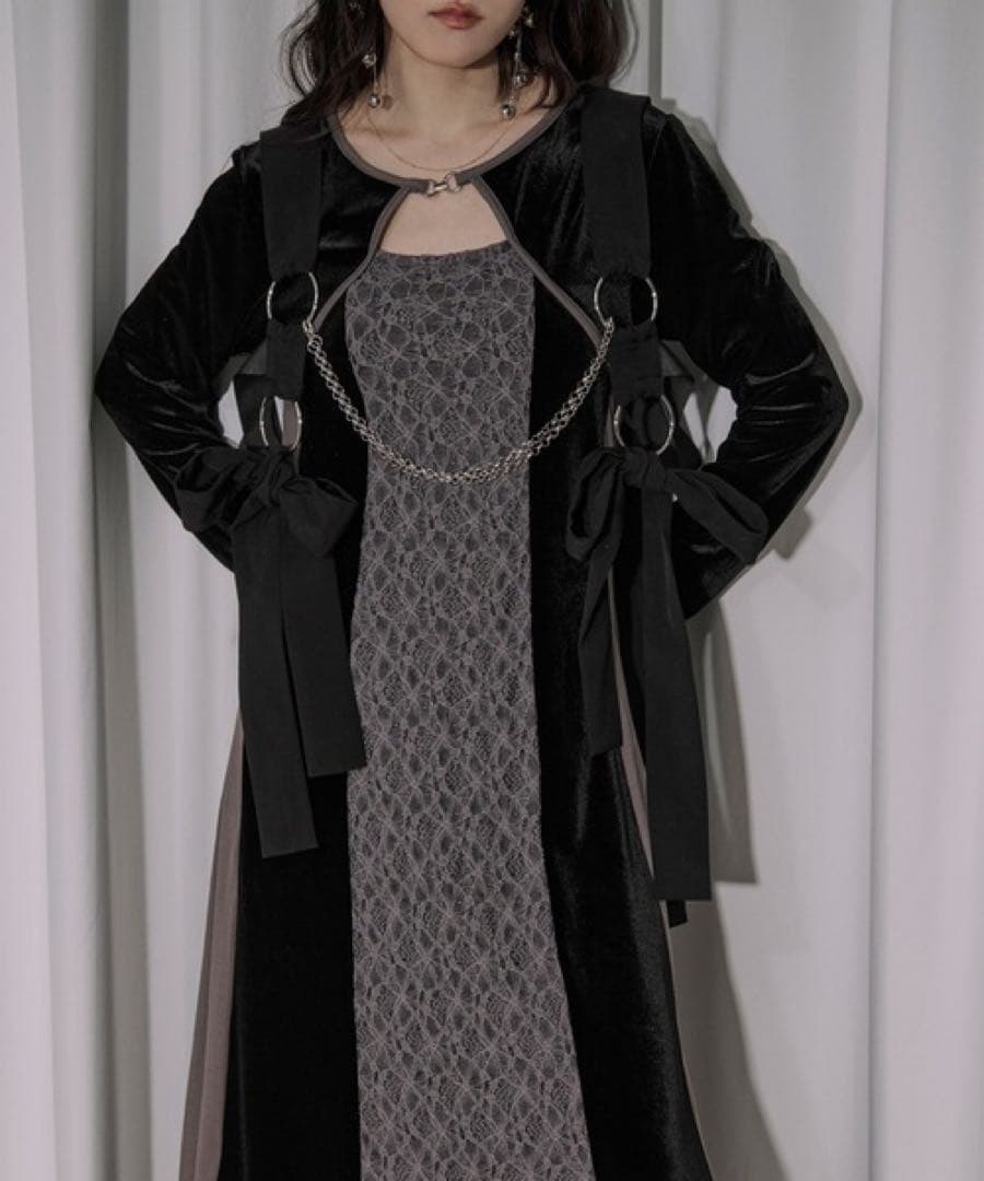 【新品タグ付き】Ribbon noir 2way プリーツメロウハーネス
