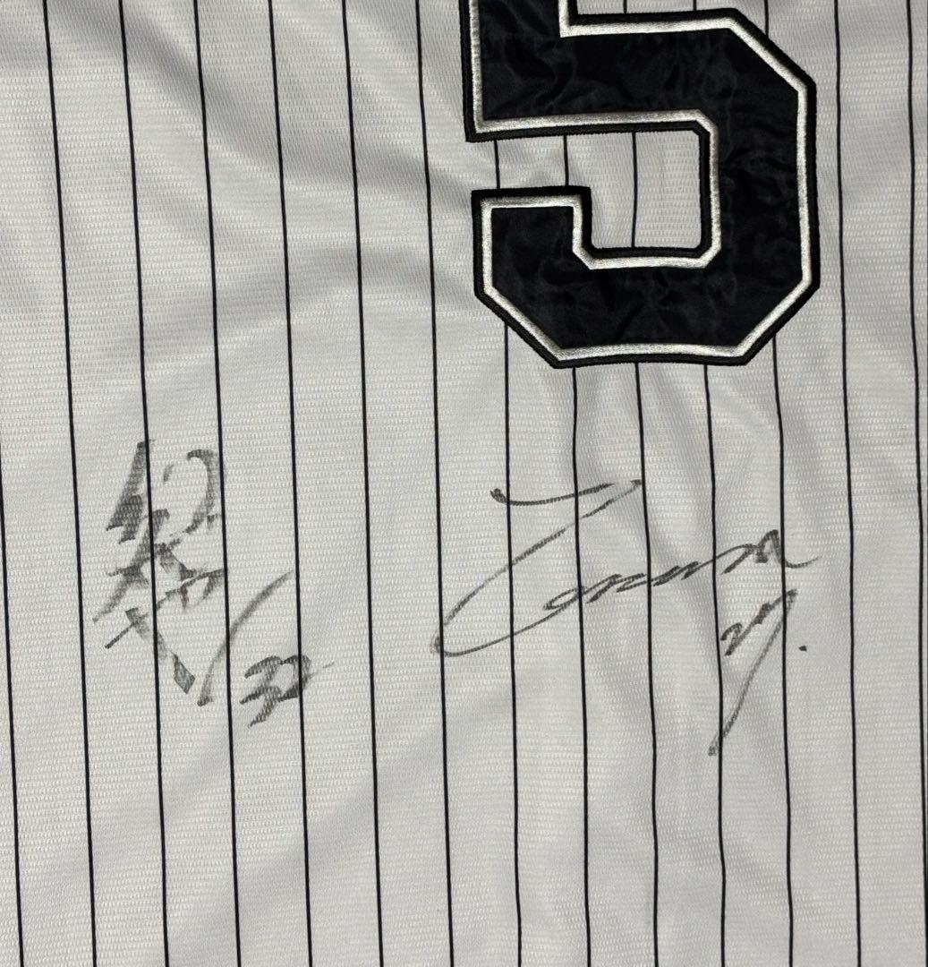 千葉ロッテマリーンズ安田尚憲ユニフォームLサイズサイン入り 田村龍弘 佐藤都志也