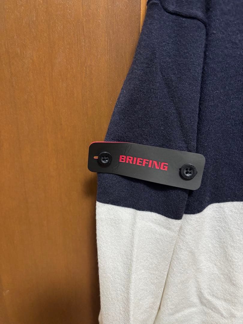 BRIEFING ネイビー/ホワイト ニット M