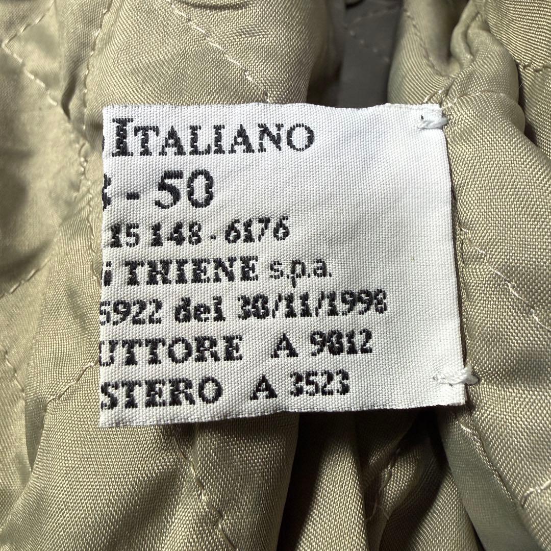 【美品】1998年製 イタリア軍 実物 レザー フライトジャケット L 超短丈