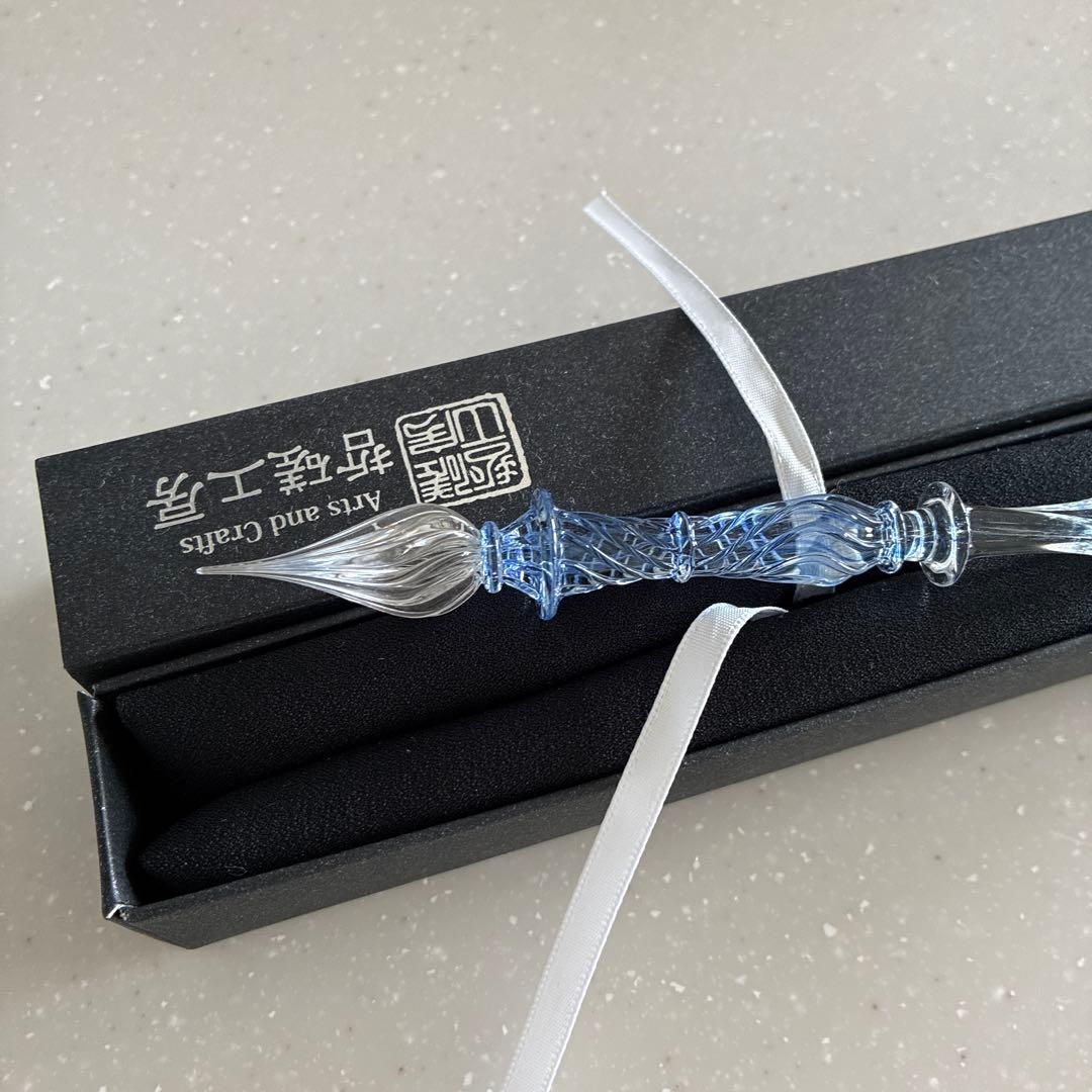 哲磋工房　ガラスペン　メヌエット　ブルー