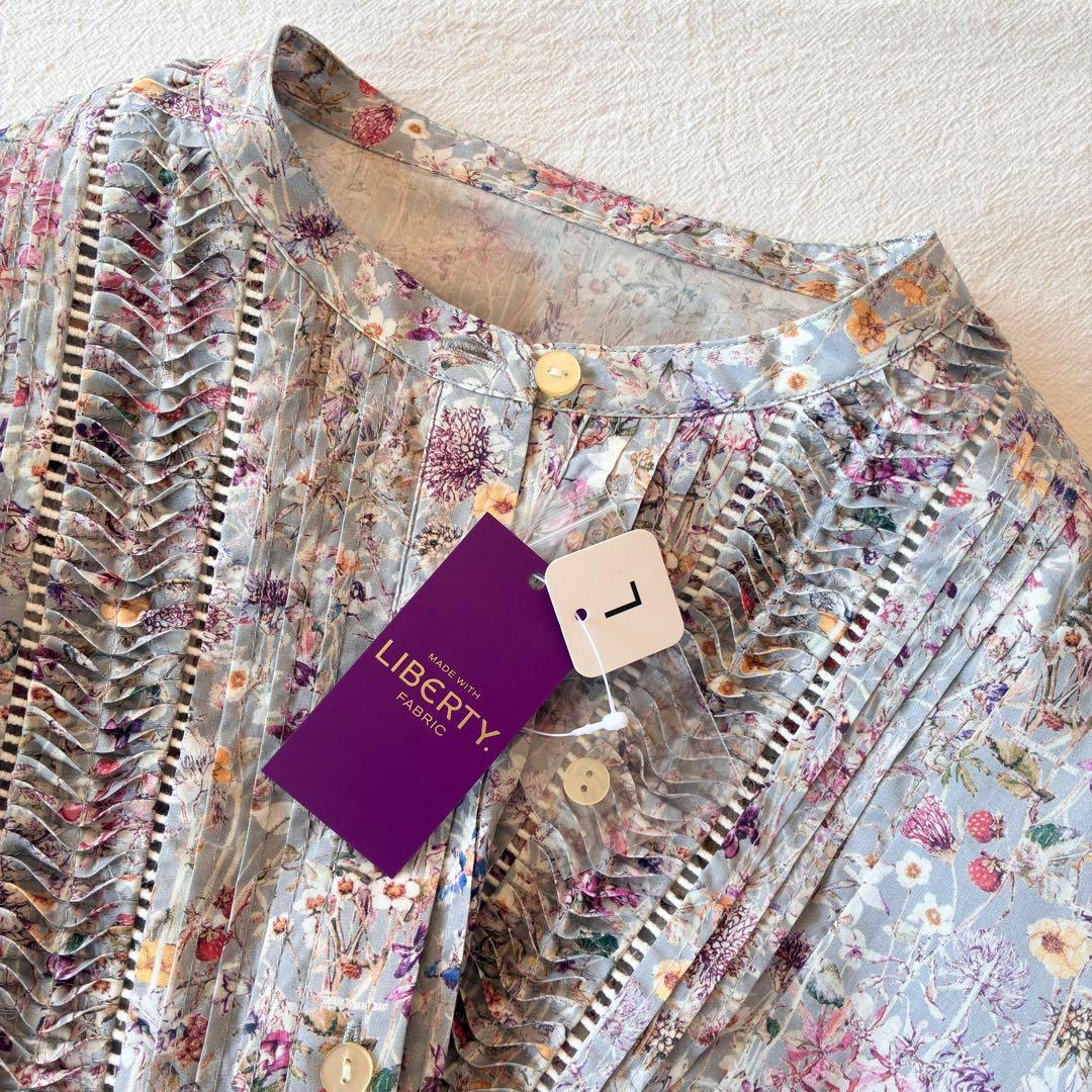 未使用 Crafted リバティ LIBERTY 花柄 ロングシャツワンピース