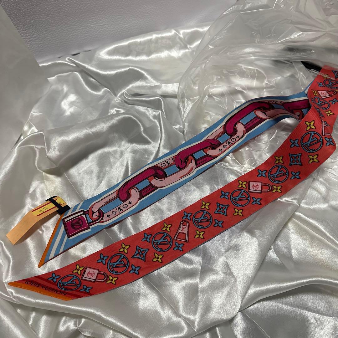 LOUIS VUITTON ビジュエルド シルクスカーフ M77693 美品