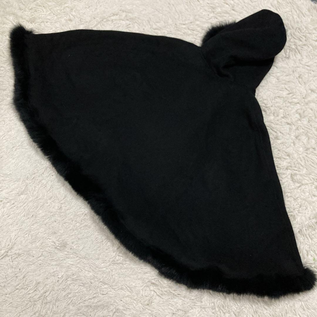 【希少極美品】ストロベリーフィールズ　ポンチョ　ケープコート　フォックスファー