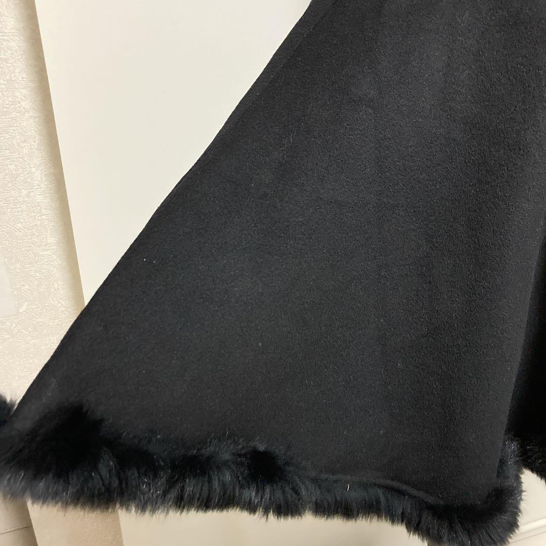 【希少極美品】ストロベリーフィールズ　ポンチョ　ケープコート　フォックスファー