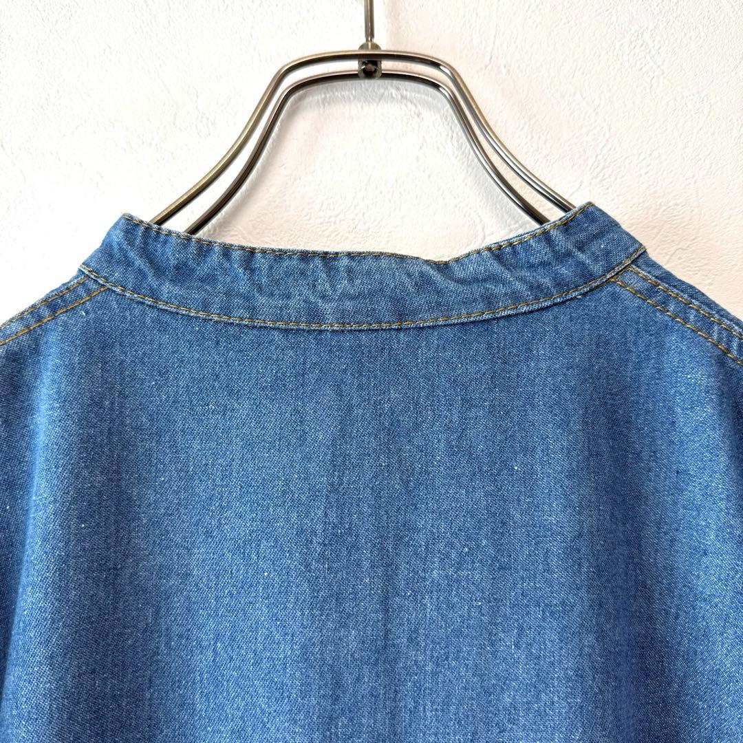 美品 CORNERS by KR デニムヘンリーネックワンピース オーバーサイズ