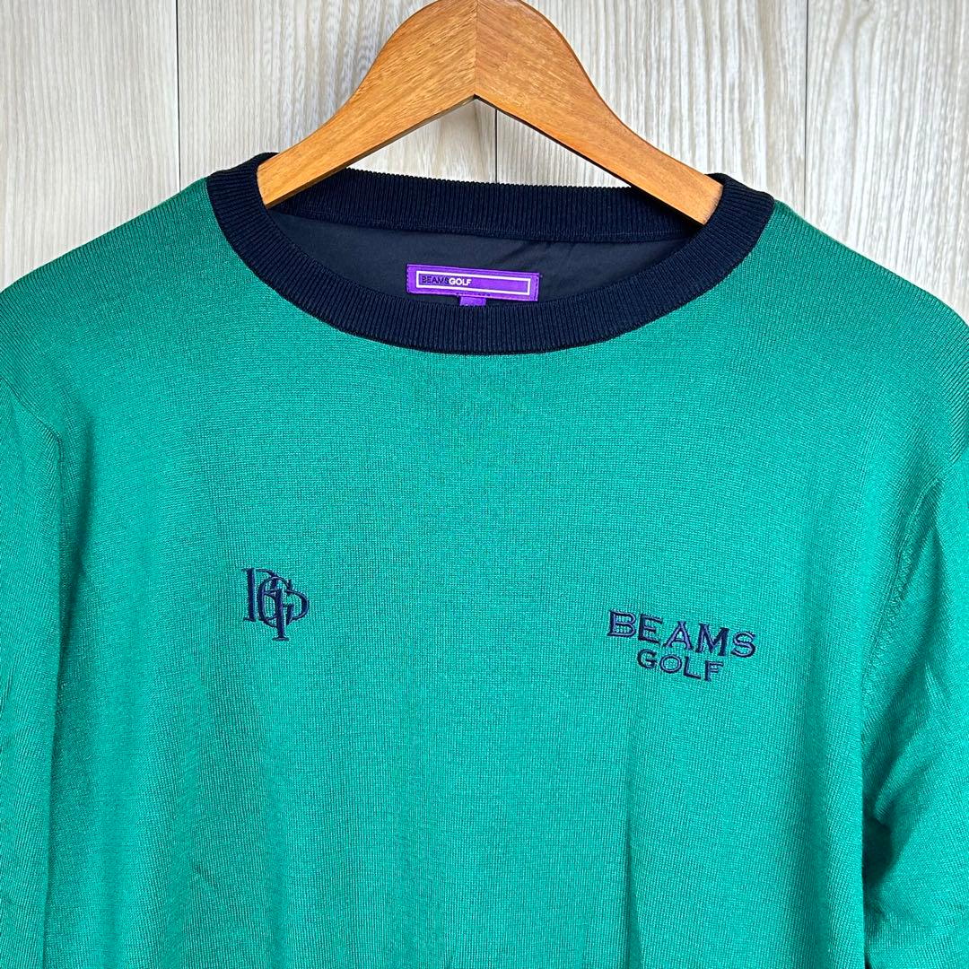 【美品】BEAMS GOLF エアシャット XL グリーン ウール100%