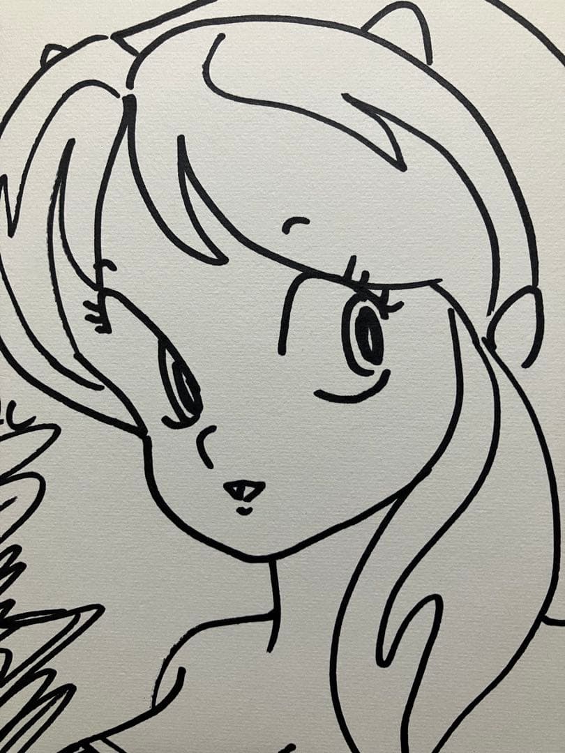 高橋留美子　肉筆　うる星やつら　ラムちゃん　直筆イラストサイン色紙