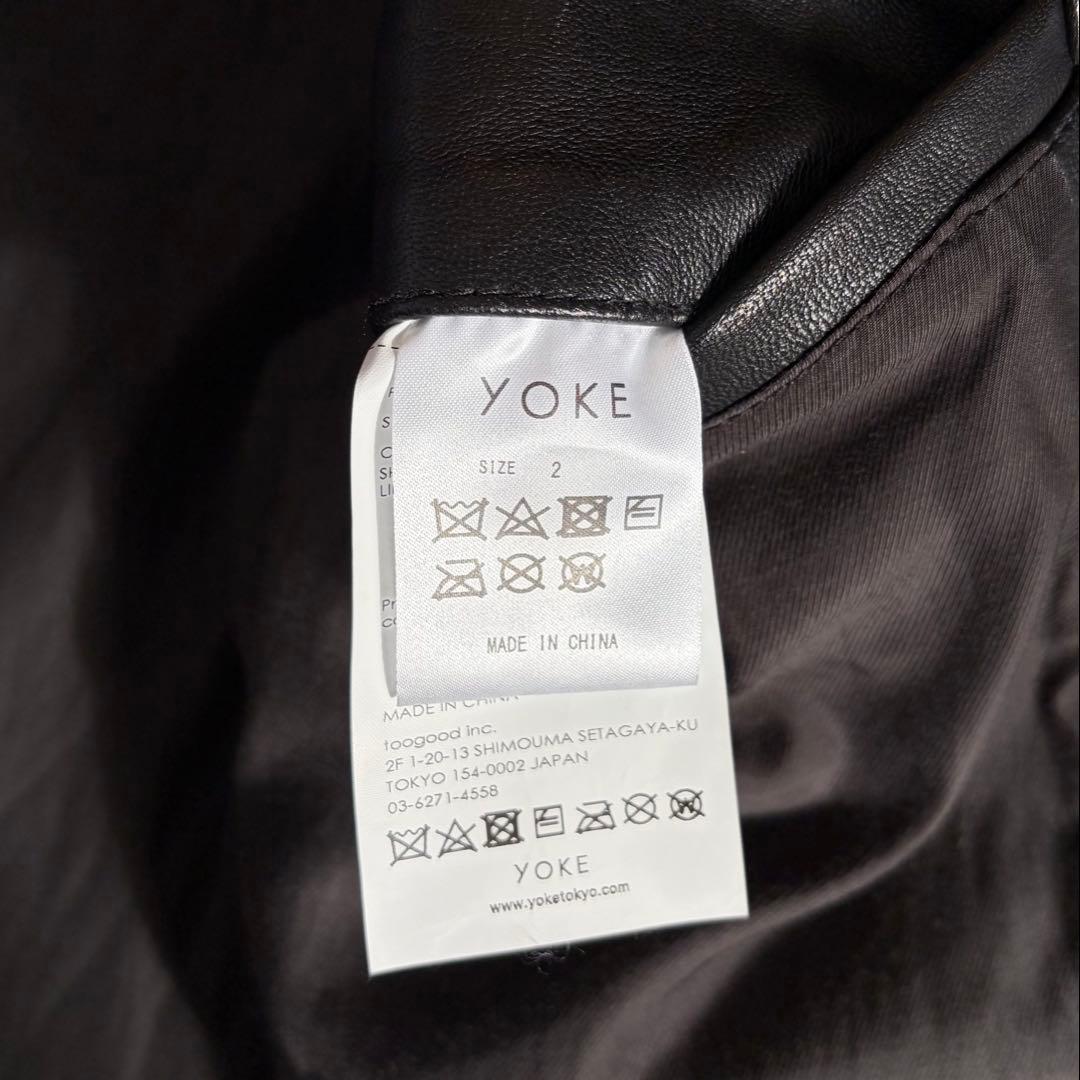 ジャケット・アウター YOKE Cut-Off Leather Car Coat BLACK2 ovy