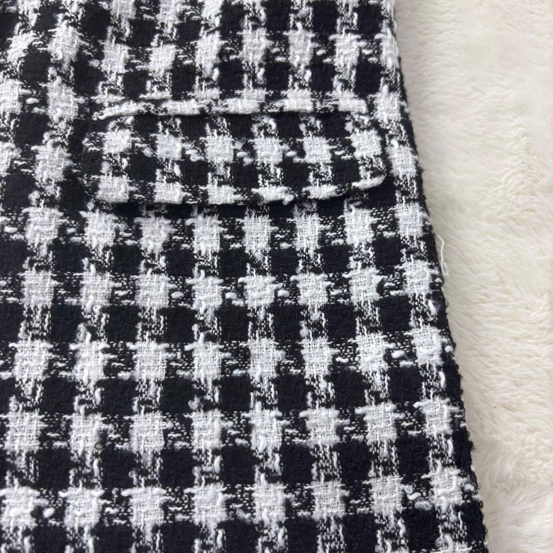 新品未使用タグ付き Narcissus チェック柄 ツイード ロングジレ ベスト