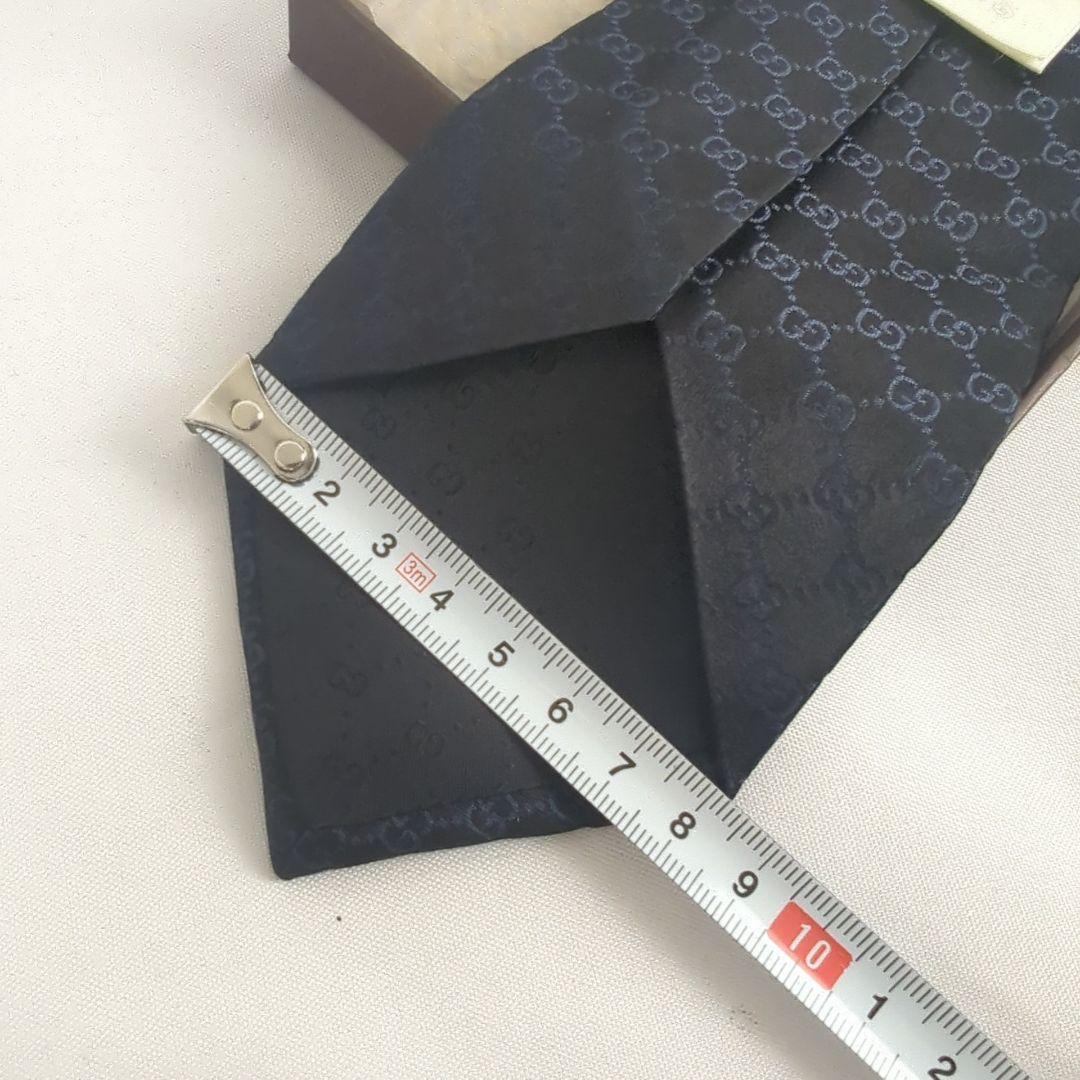 【美品】GUCCI グッチ GG柄 ロゴ 総柄 ネクタイ ブラック系