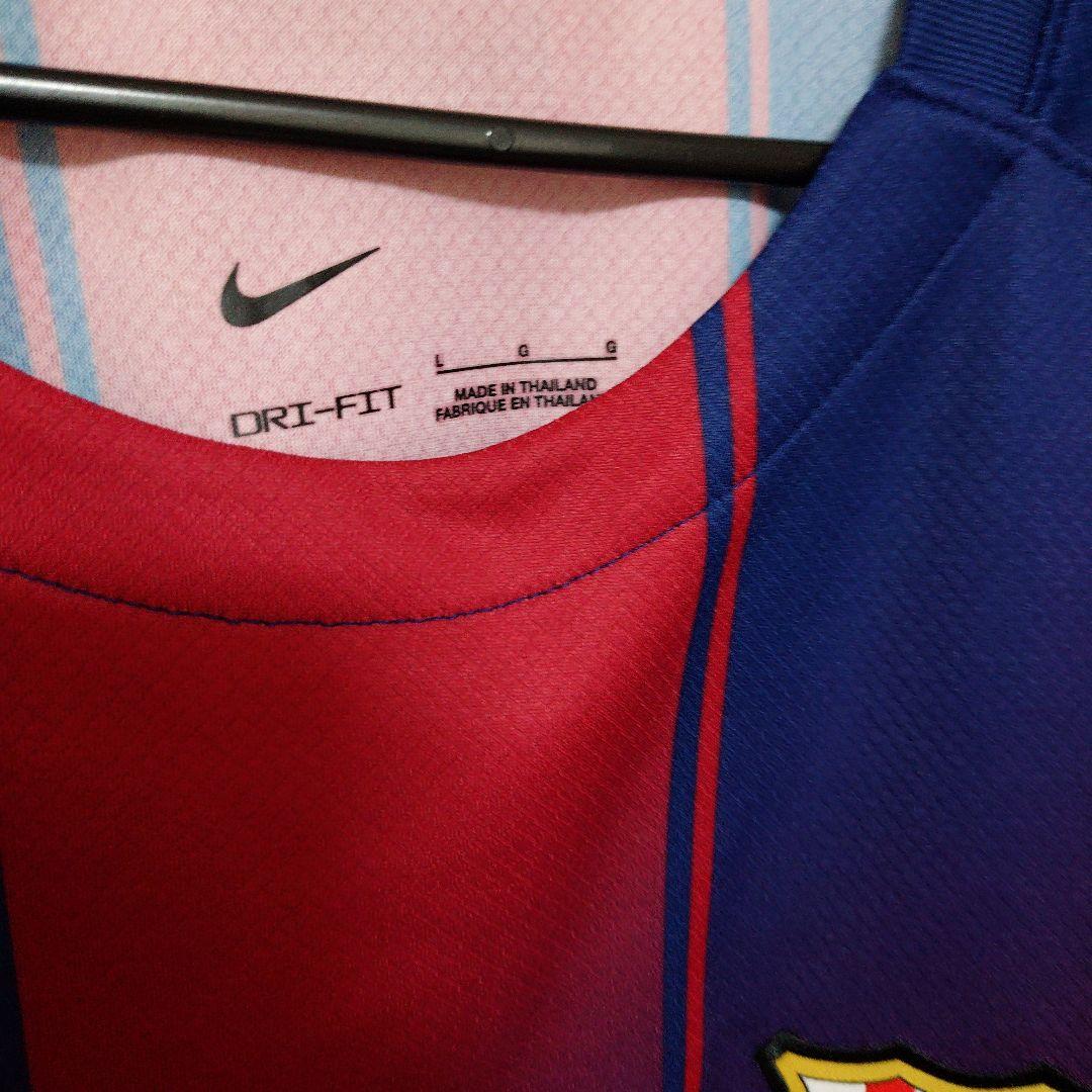 正規品バルセロナホームユニフォームレプリカ　ラフィーニャマーク付きLサイズ