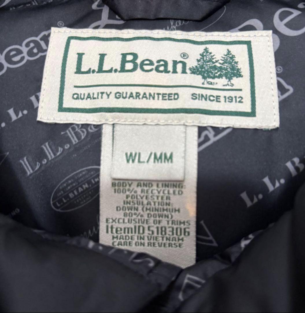 L.L.Bean ブラック ダウンベスト Mサイズ 650フィルパワー