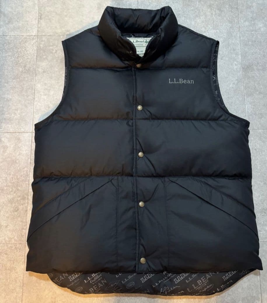 L.L.Bean ブラック ダウンベスト Mサイズ 650フィルパワー