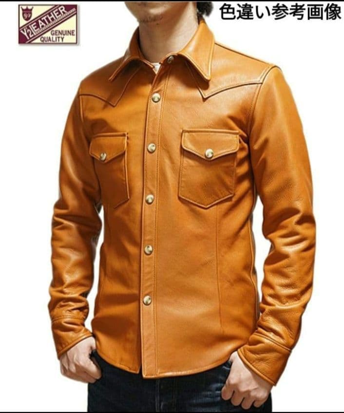Y'2 LEATHER ステアオイル ウエスタンシャツ　SS-13　36 (S)