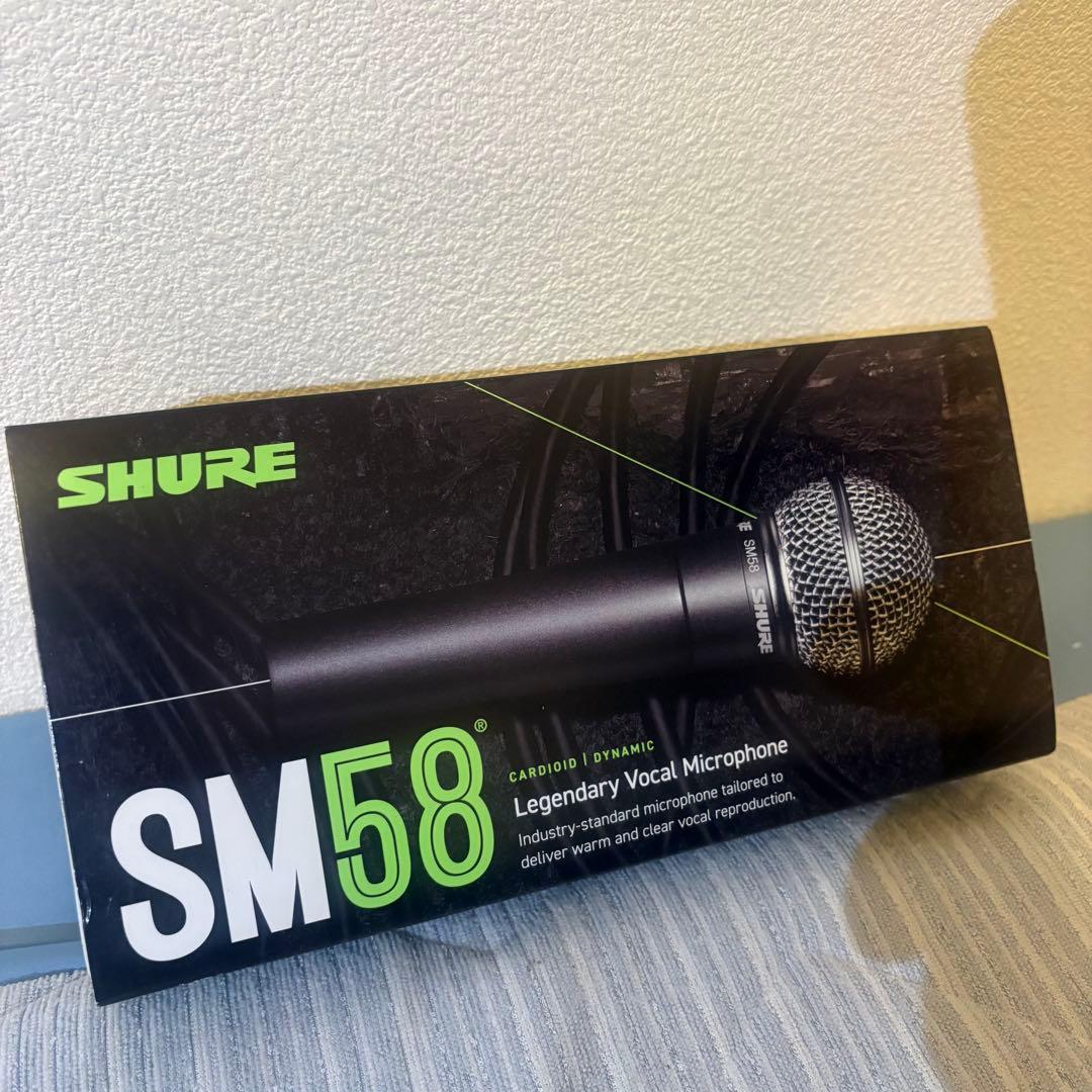 SHURE SM58 未使用保管品 箱付 名機 ボーカルマイク XLRケーブル付