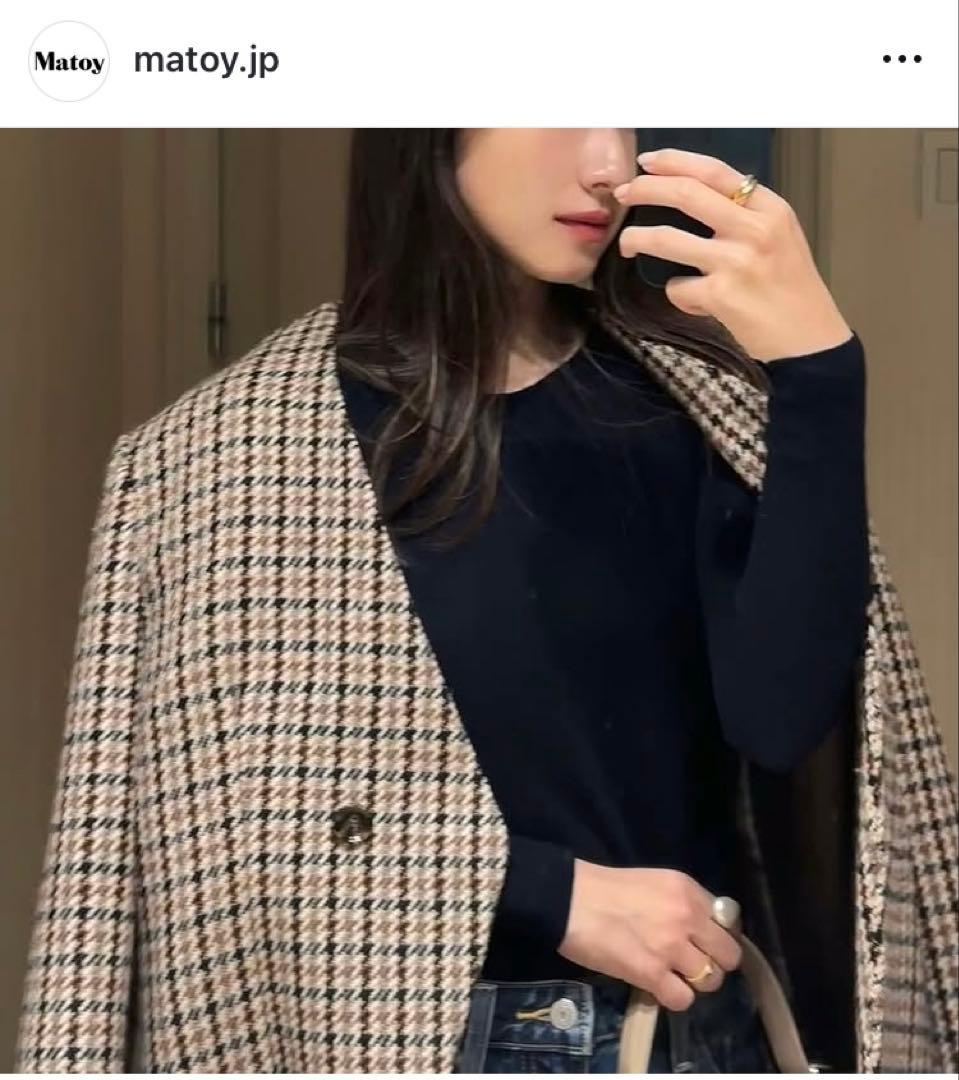 ちった。matoy ノーカラージャケット