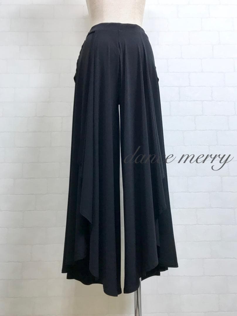 ＊新品　社交ダンス　ワイドパンツ　黒　紫　緑　パーティ　ズボン　パンツ　2397
