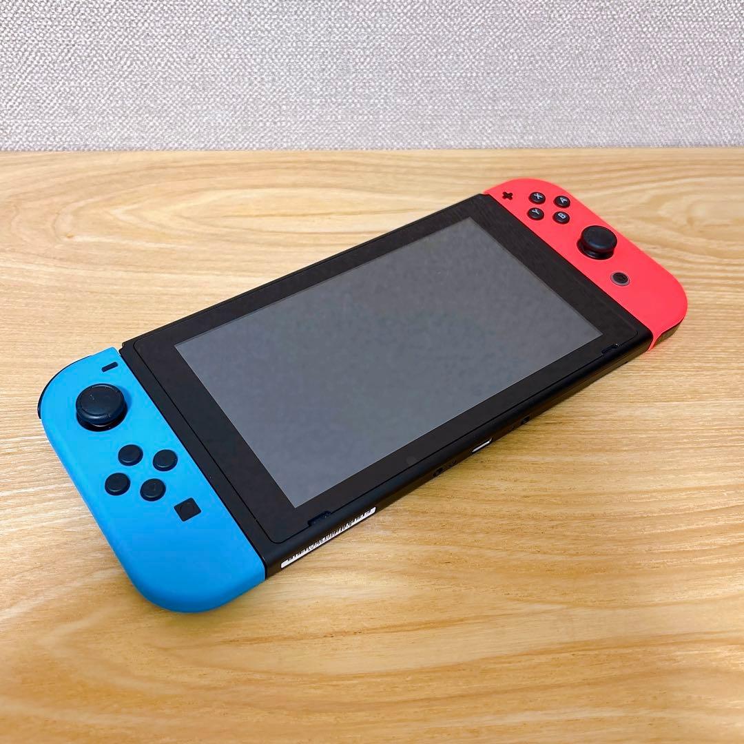 【未使用に近い】 バッテリー強化版 Switch本体 ネオンレッド ネオンブルー