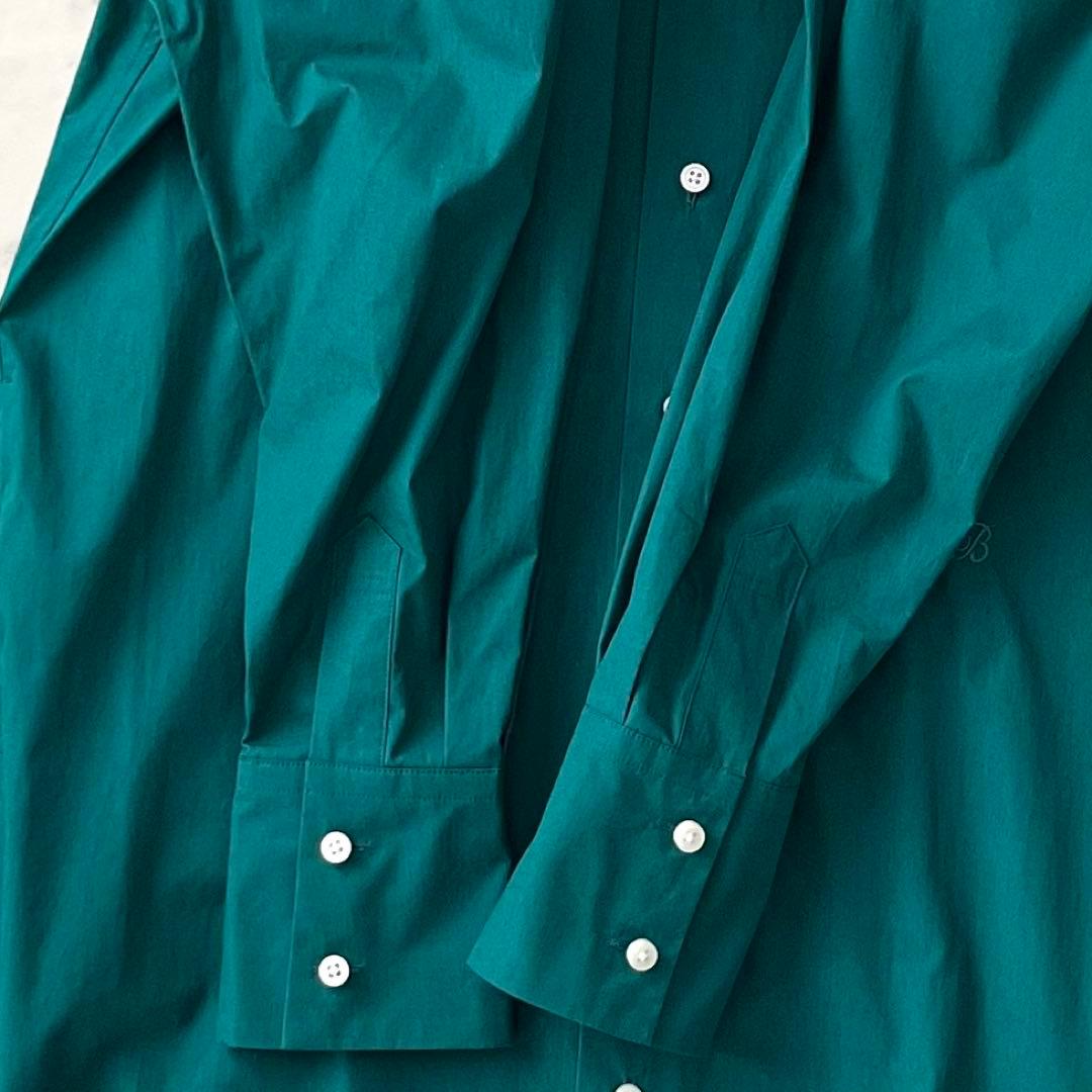 美品＊マディソンブルー バックタックシャツワンピース サイズ00 グリーン系 綿
