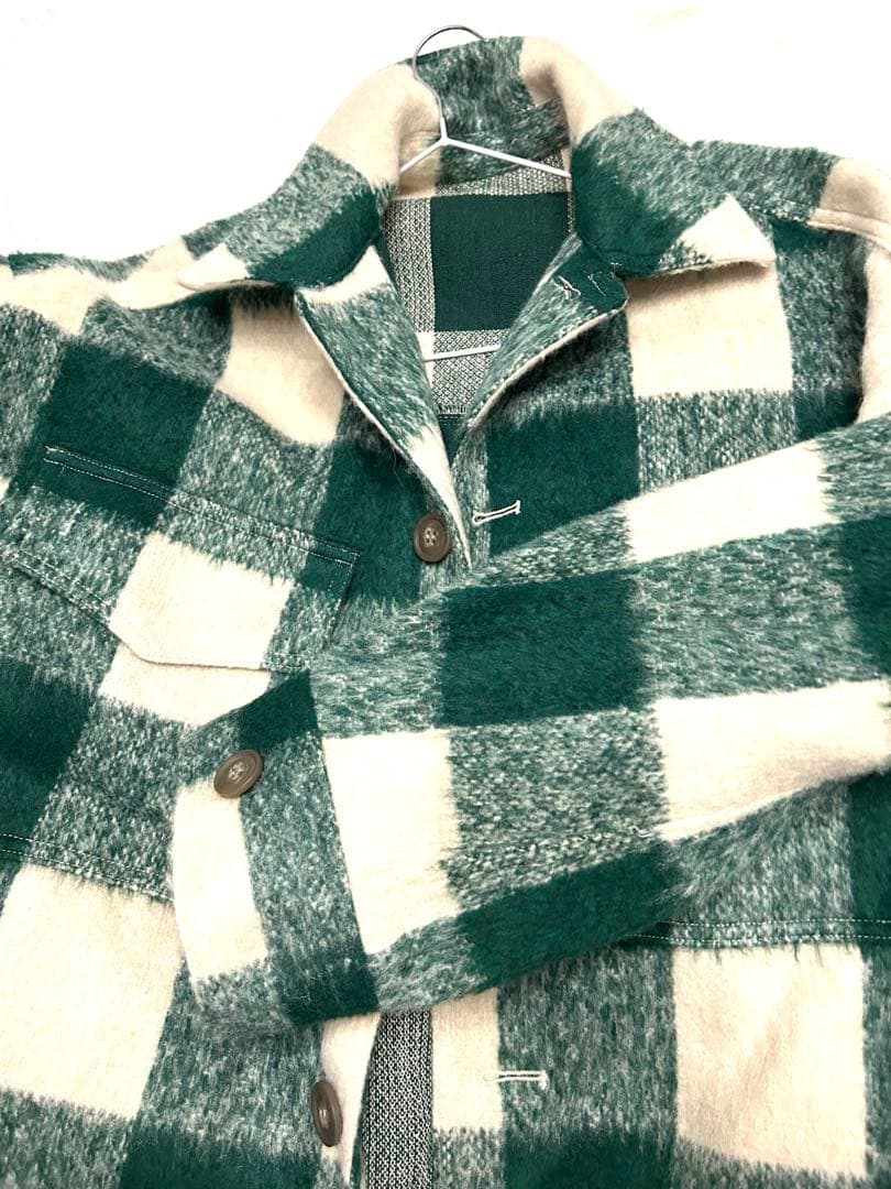 UNGRID シャギーチェックビッグシャツ