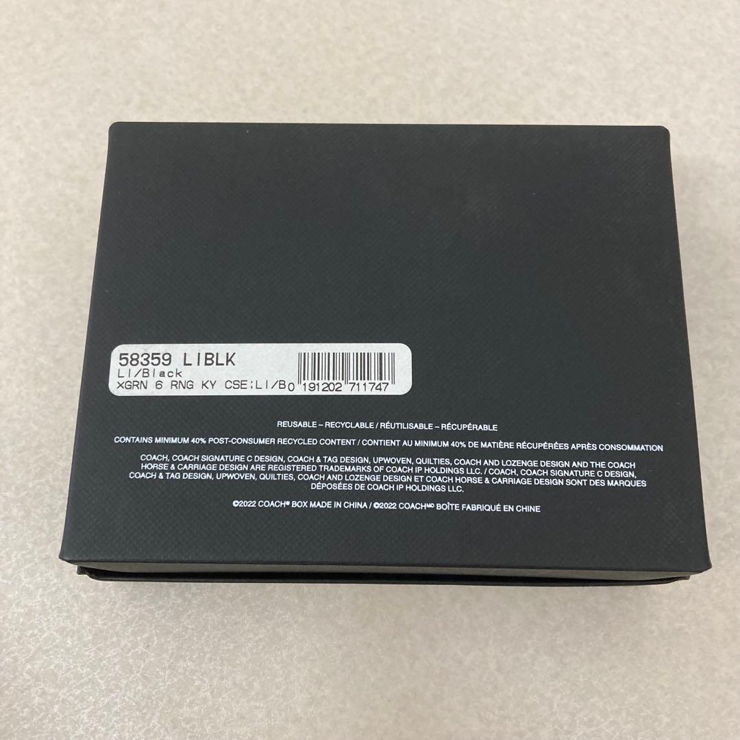 未使用品 COACH コーチ キーケース 58359 LIBLK ブラック