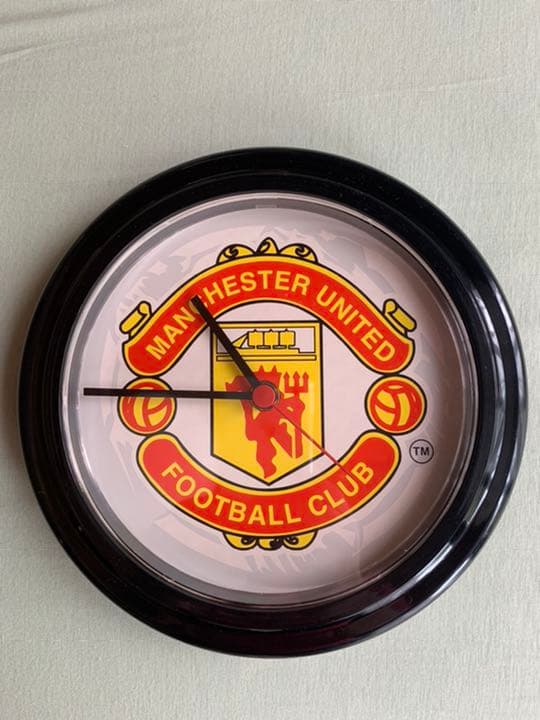 '95 Man U 旧ロゴ掛け時計 箱入り 作動確認済み 希少品