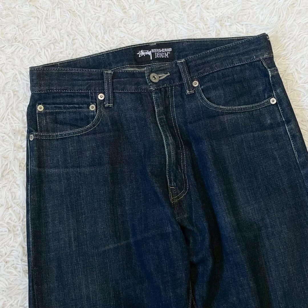 stussy ステューシー 　00s デニム　シャネルロゴ　濃紺　SSリンク