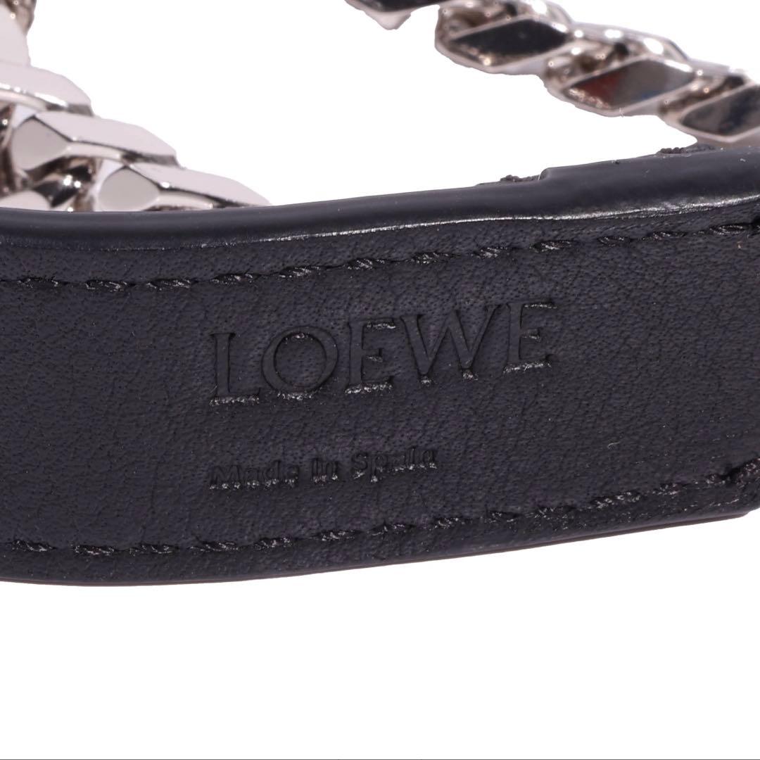 ロエベ LOEWE チェーン×レザー ショルダーストラップ