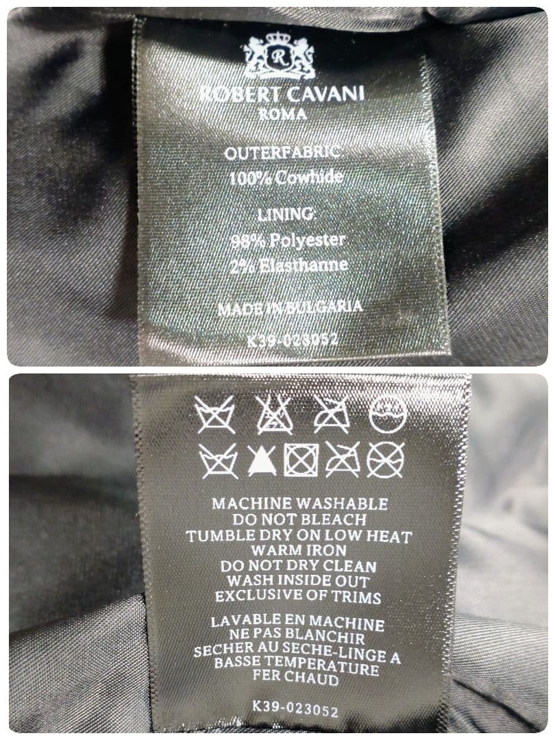 未使用 ROBERT CAVANI 本革レザージャケット54 XL